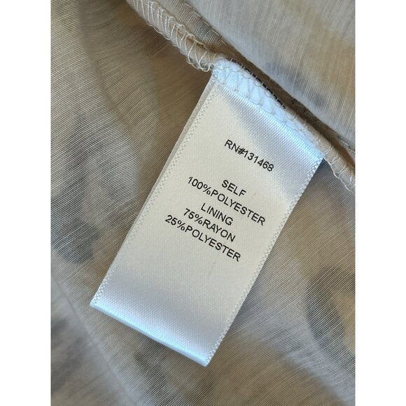 Fate Women's Cream Sheer Leopard Print Fabi Blouse Small Button Up Relaxed NWT - Picture 5 of 6